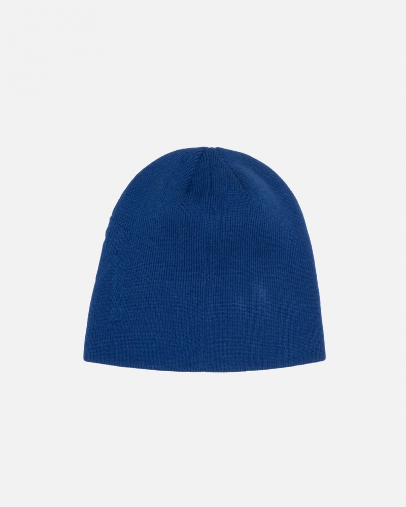 Stussy Skullcap Embossed Smooth Stock - Unisex Királykék | HUICD69734