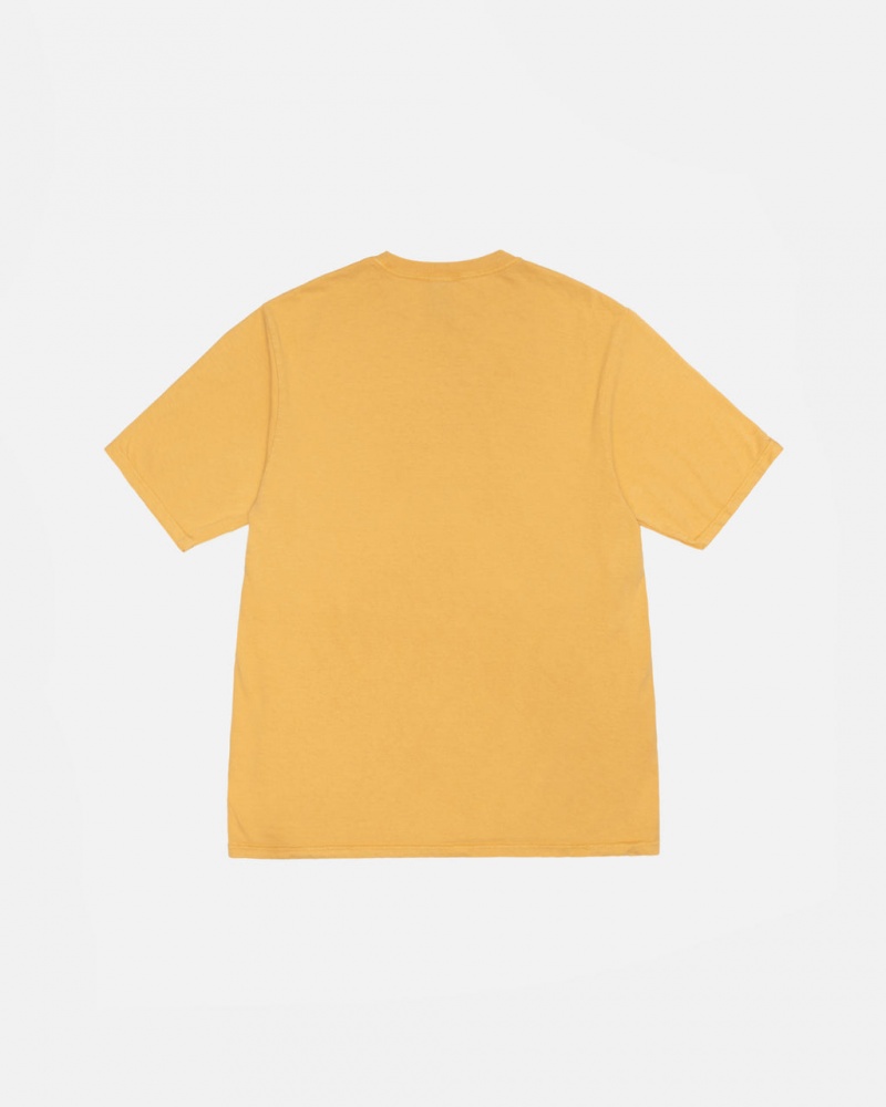 Stussy Small Stock Tee Pigment Dyed - Unisex Shortsleeve Narancssárga | DHUKV44054