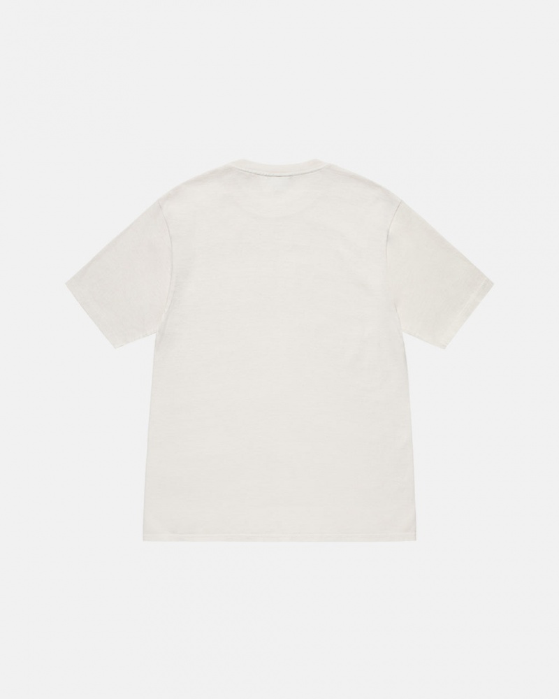 Stussy Small Stock Tee Pigment Dyed - Unisex Shortsleeve Bézs | SHUNY54103