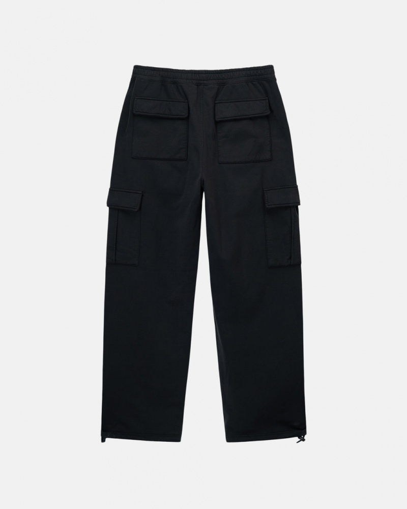 Stussy Sport Cargo Fleece Pant - Men&s Pants Fekete | HUZDE30021