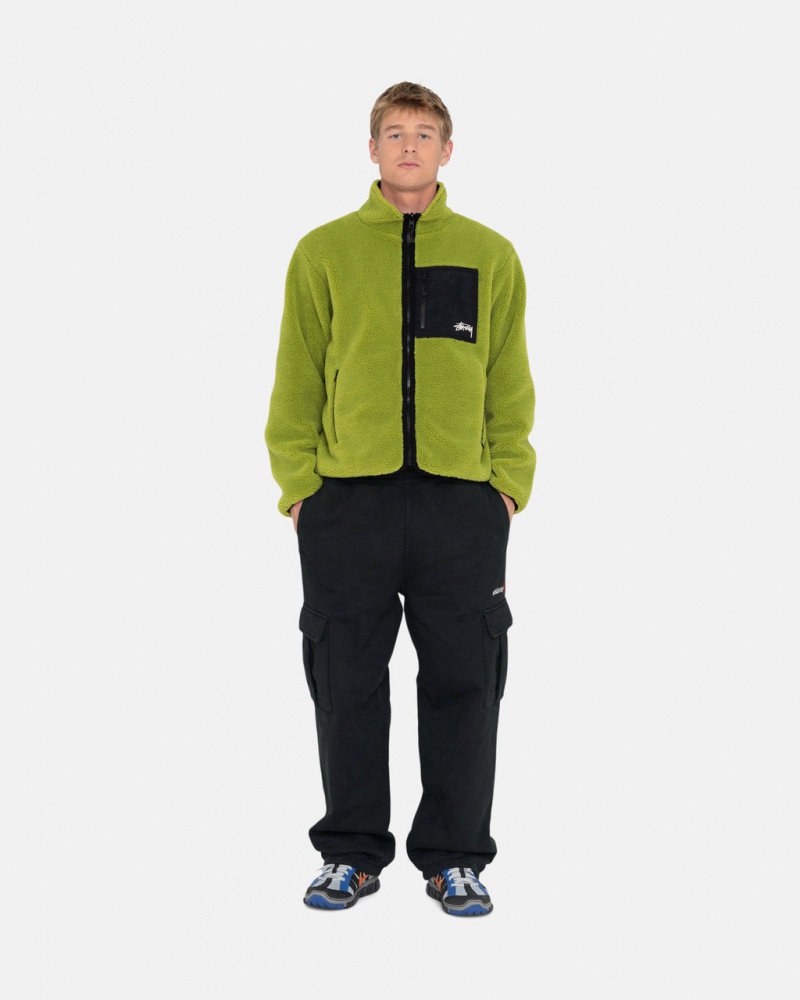 Stussy Sport Cargo Fleece Pant - Men&s Pants Fekete | HUZDE30021