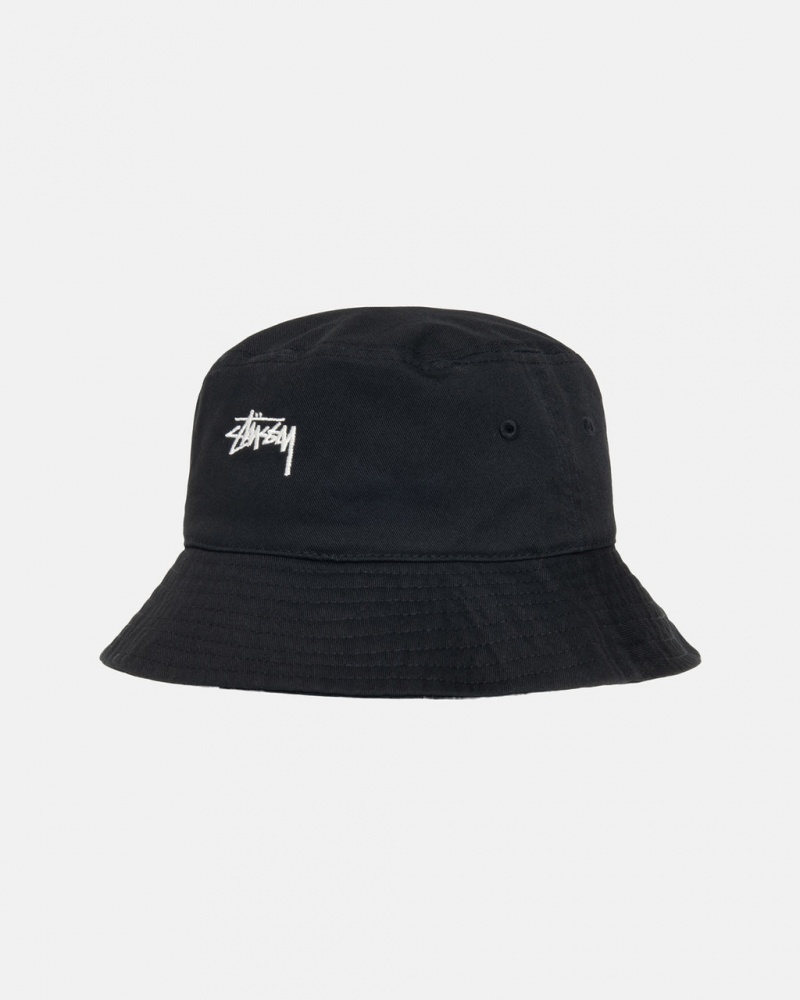 Stussy Stock Bucket Hat - Mens Fekete | PHUER92176