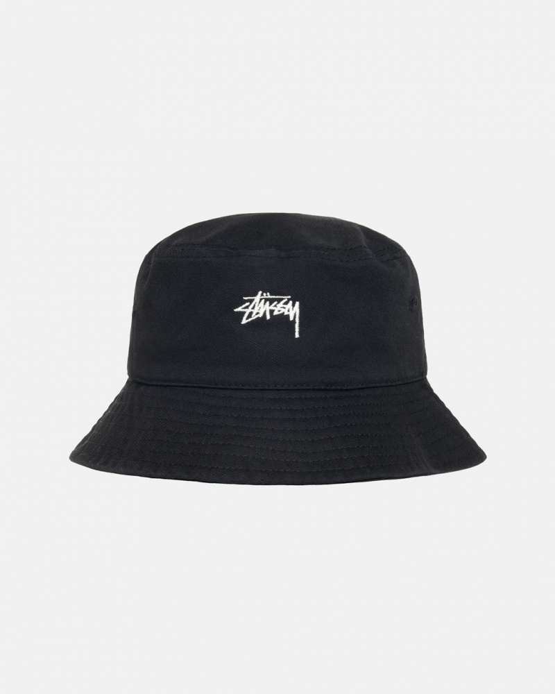 Stussy Stock Bucket Hat - Mens Fekete | PHUER92176