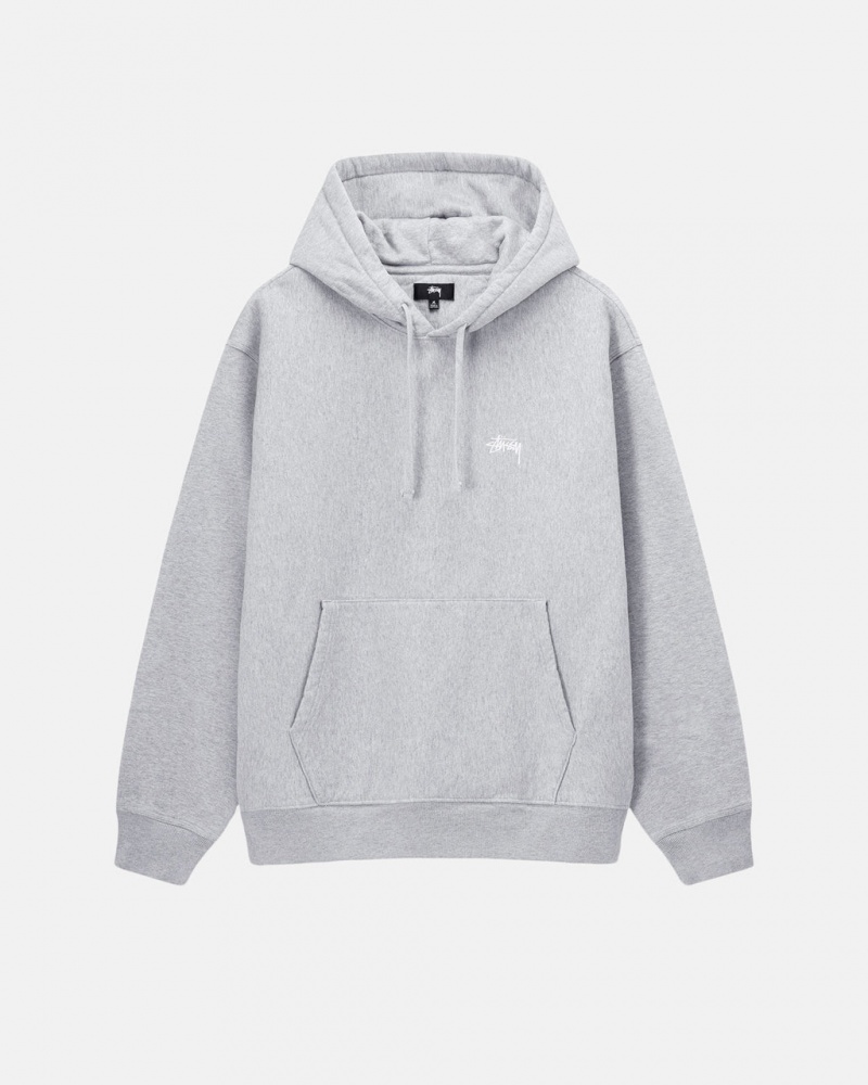 Stussy Stock Logo Hoodie - Unisex Hoodies Szürke | HUQCS65653