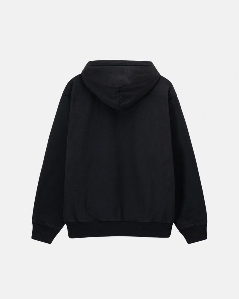 Stussy Stock Logo Hoodie - Unisex Hoodies Fekete | XHUGW12946