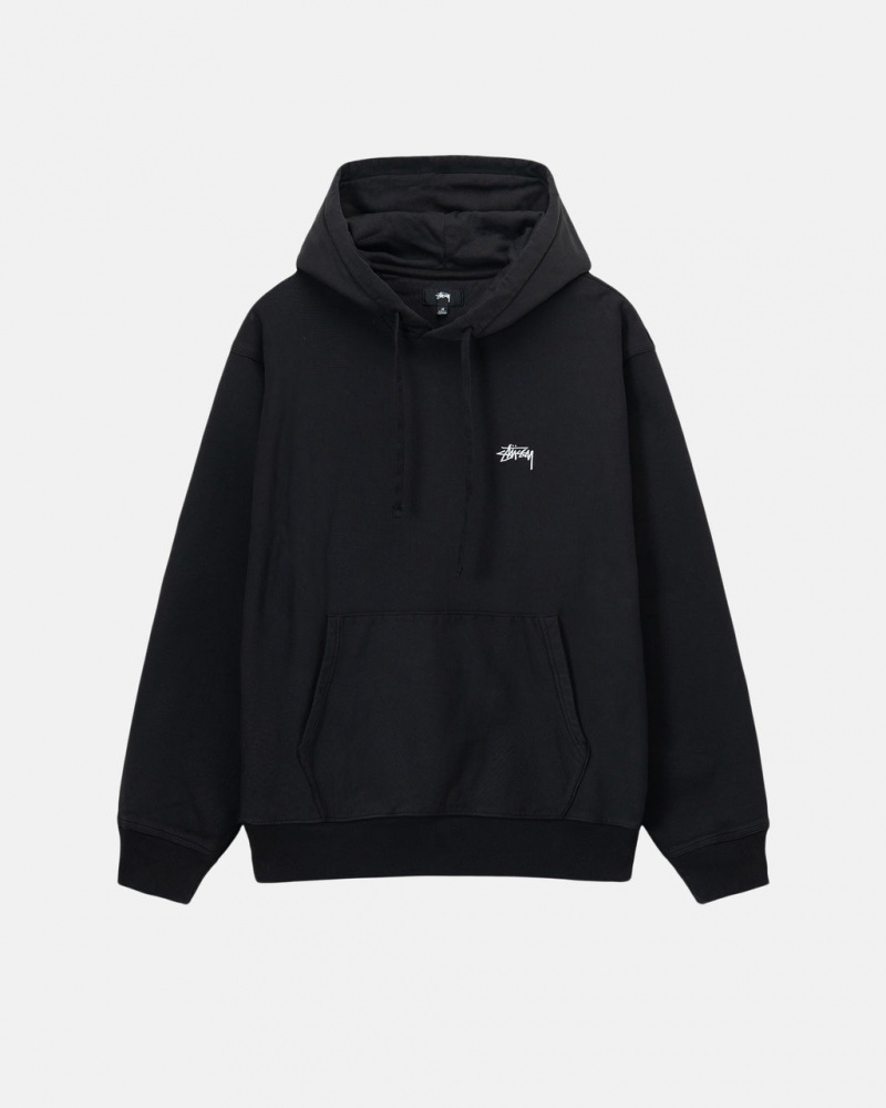 Stussy Stock Logo Hoodie - Unisex Hoodies Fekete | XHUGW12946