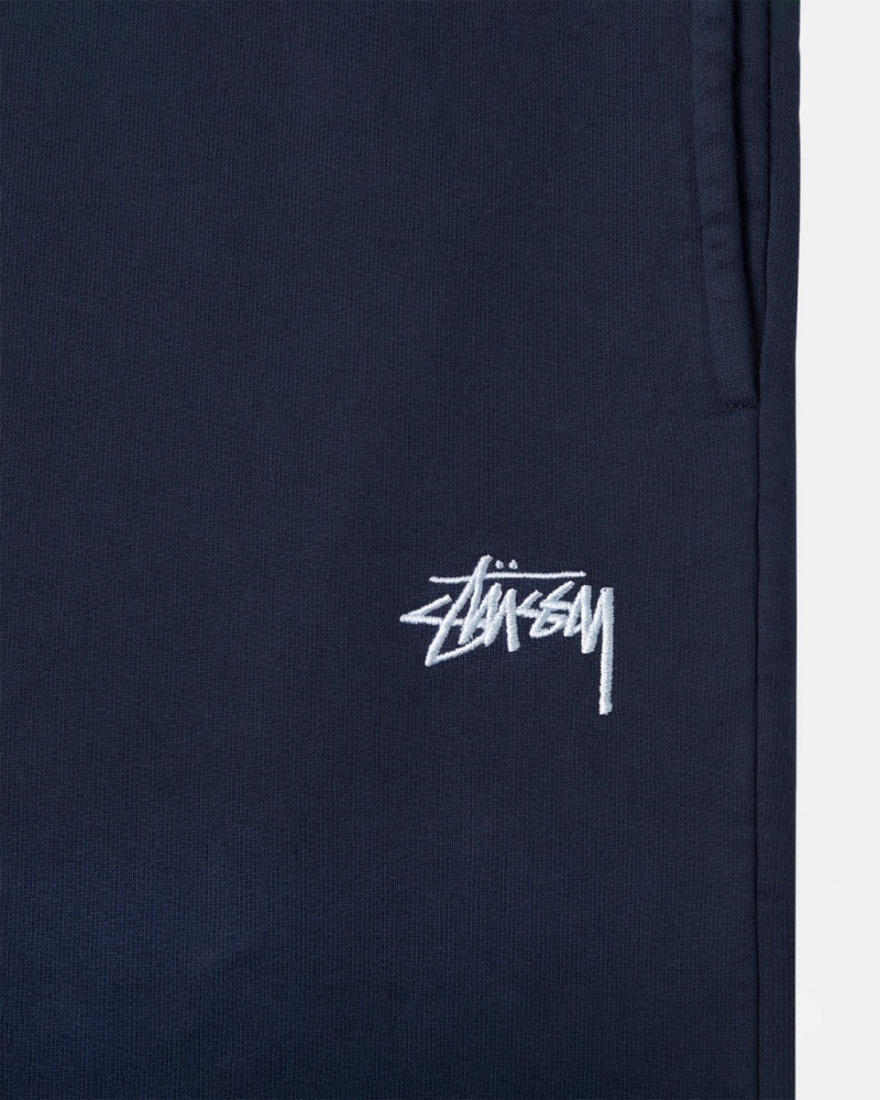 Stussy Stock Logo Sweatpant - Unisex Pants Sötétkék | HUEAH44756