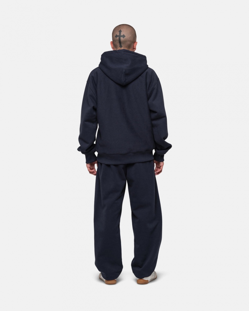 Stussy Stock Logo Sweatpant - Unisex Pants Sötétkék | HUEAH44756