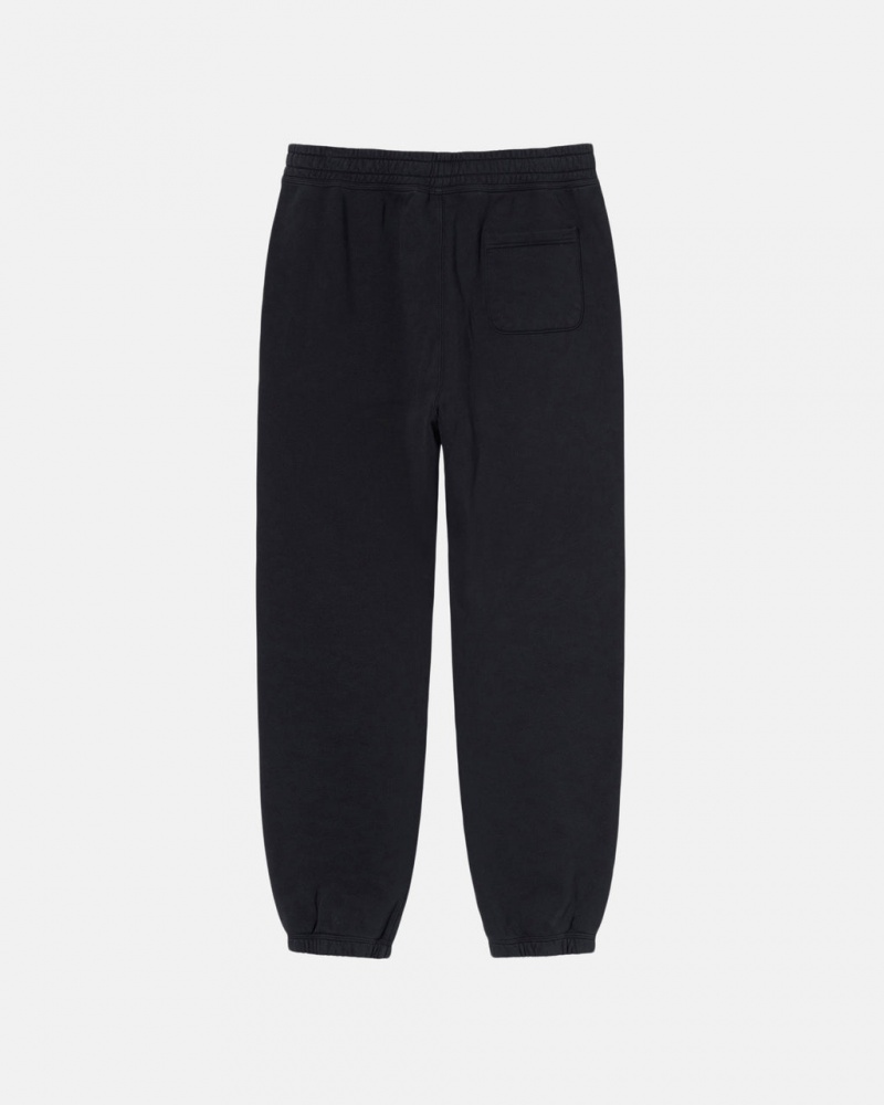 Stussy Stock Logo Sweatpant - Unisex Pants Fekete | THUPQ55071