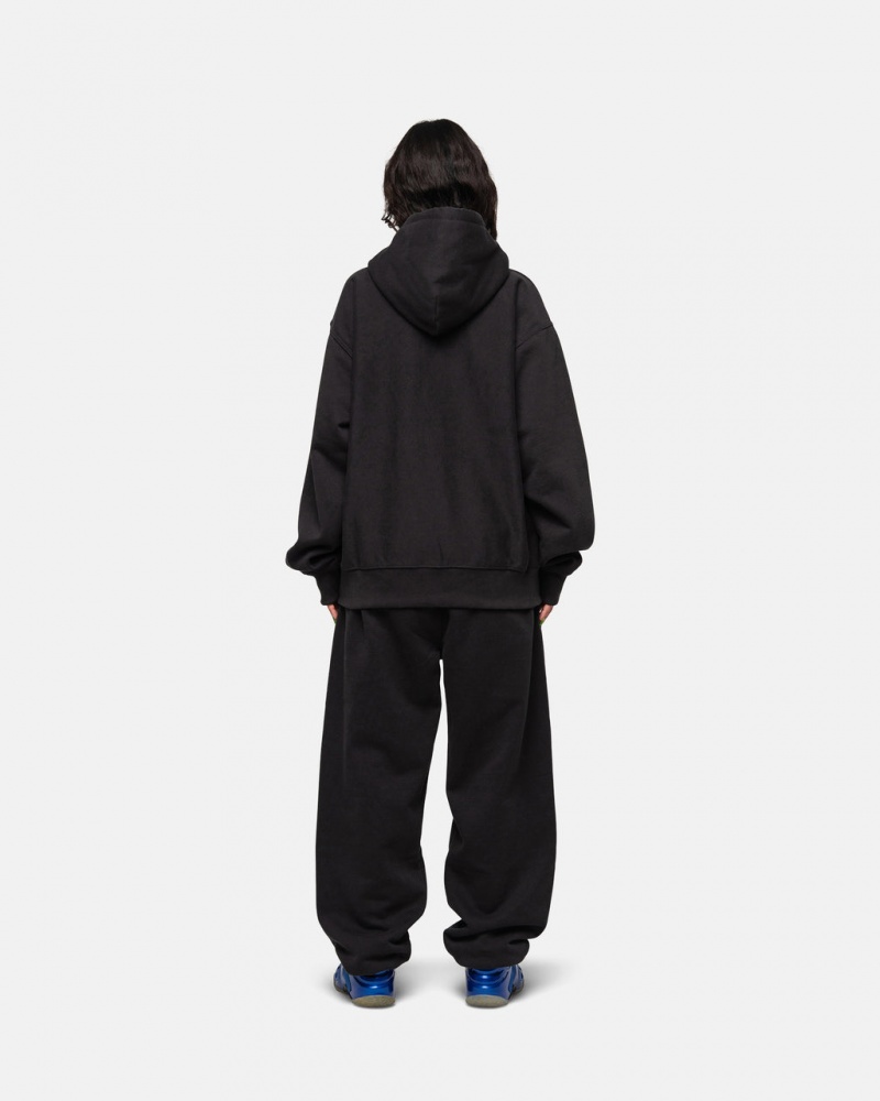 Stussy Stock Logo Sweatpant - Unisex Pants Fekete | THUPQ55071