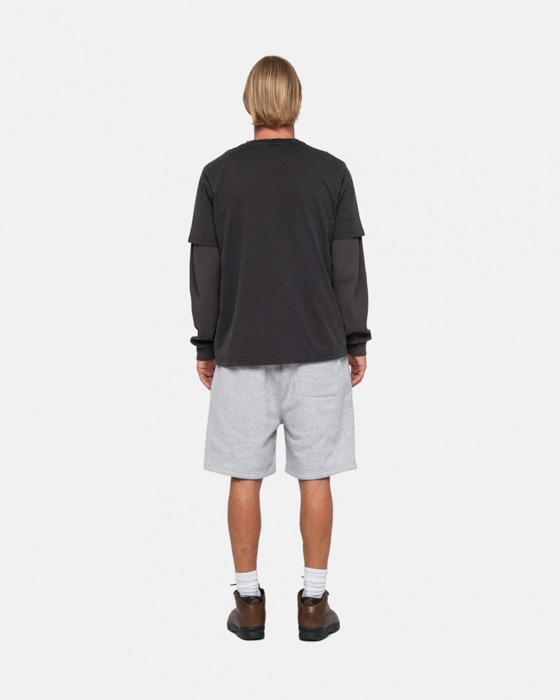 Stussy Stock Logo Sweatshort - Unisex Shorts Trunks Szürke | GHUEC20069