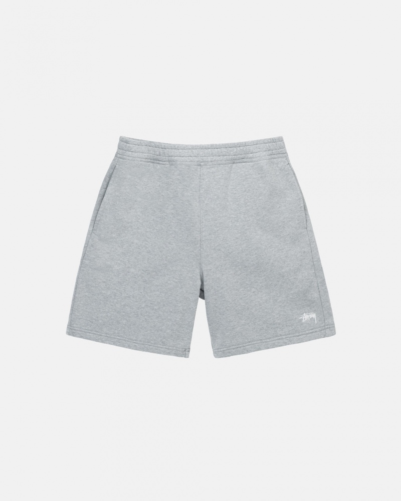 Stussy Stock Logo Sweatshort - Unisex Shorts Trunks Szürke | GHUEC20069