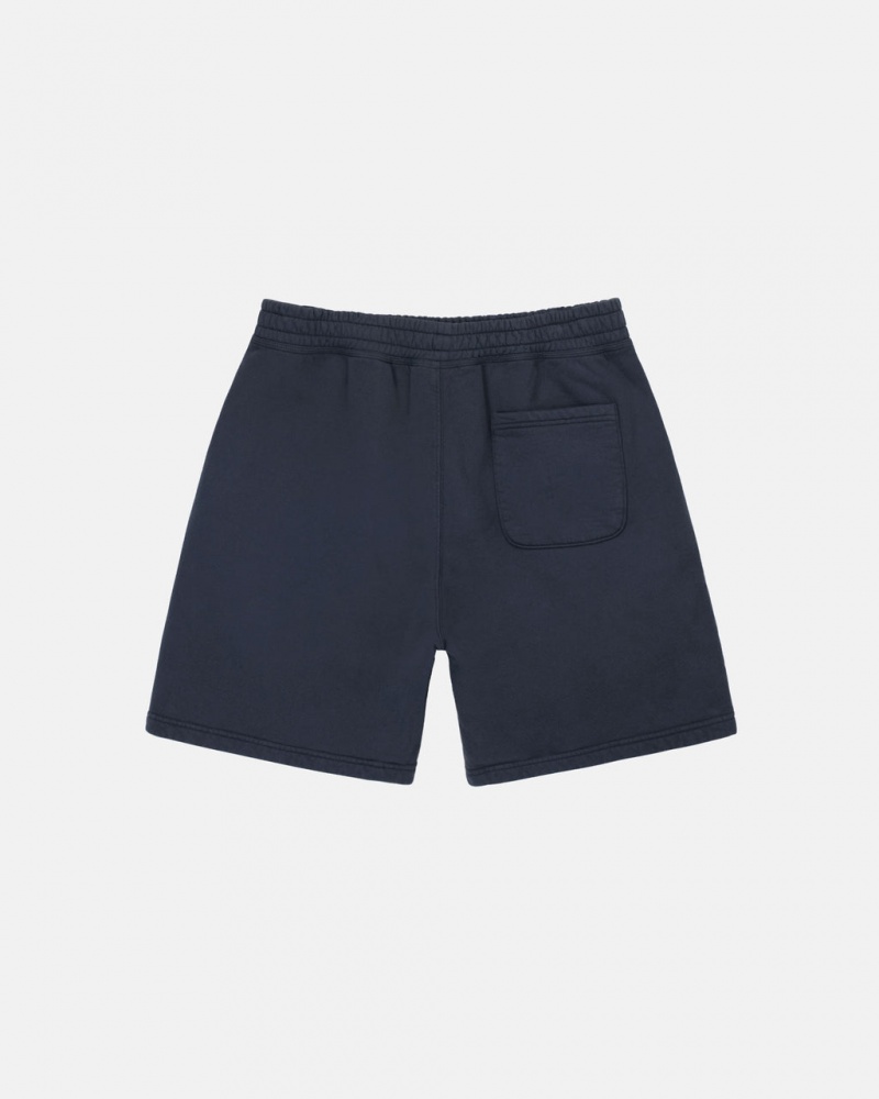 Stussy Stock Logo Sweatshort - Unisex Shorts Trunks Sötétkék | HUEAH48523