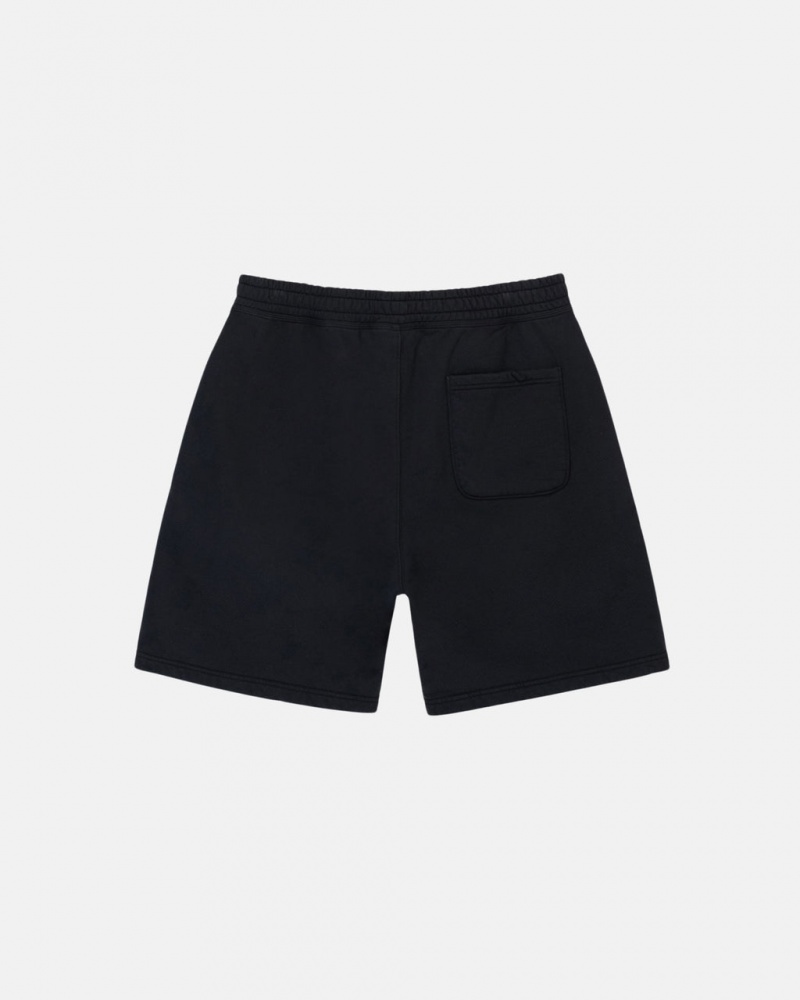 Stussy Stock Logo Sweatshort - Unisex Shorts Trunks Fekete | YHUGT33835