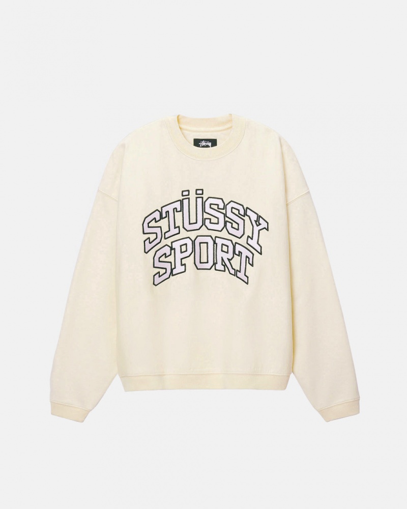 Stussy Stüssy Sport Relaxed Oversized Crew - Unisex Hoodies Fehér | EHUHC60508