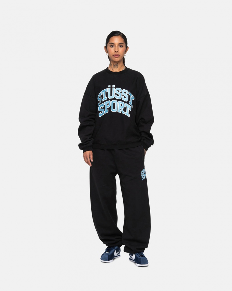 Stussy Stüssy Sport Sweatpant - Unisex Jeans Pants Fekete | HUNEJ10988