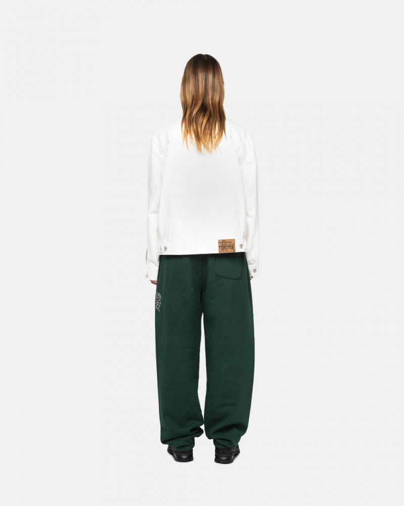 Stussy Stüssy Sport Sweatpant - Unisex Jeans Pants Mélyzöld | BHUSO98673