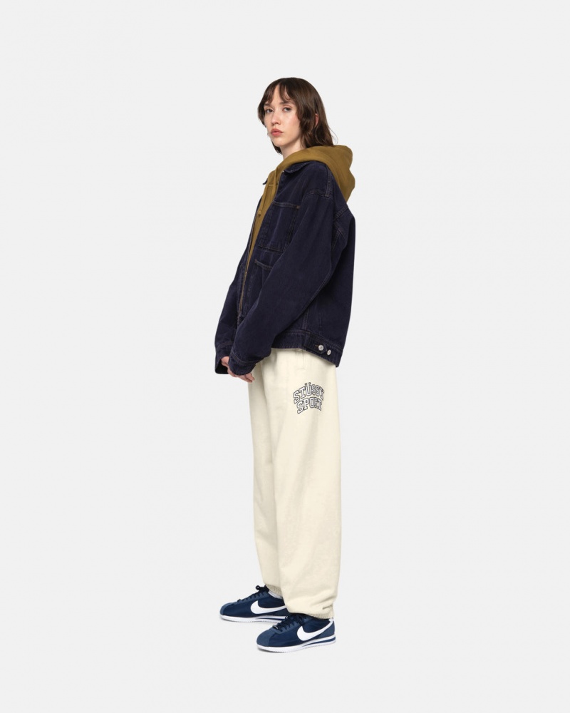 Stussy Stüssy Sport Sweatpant - Unisex Jeans Pants Fehér | HUXBR39329