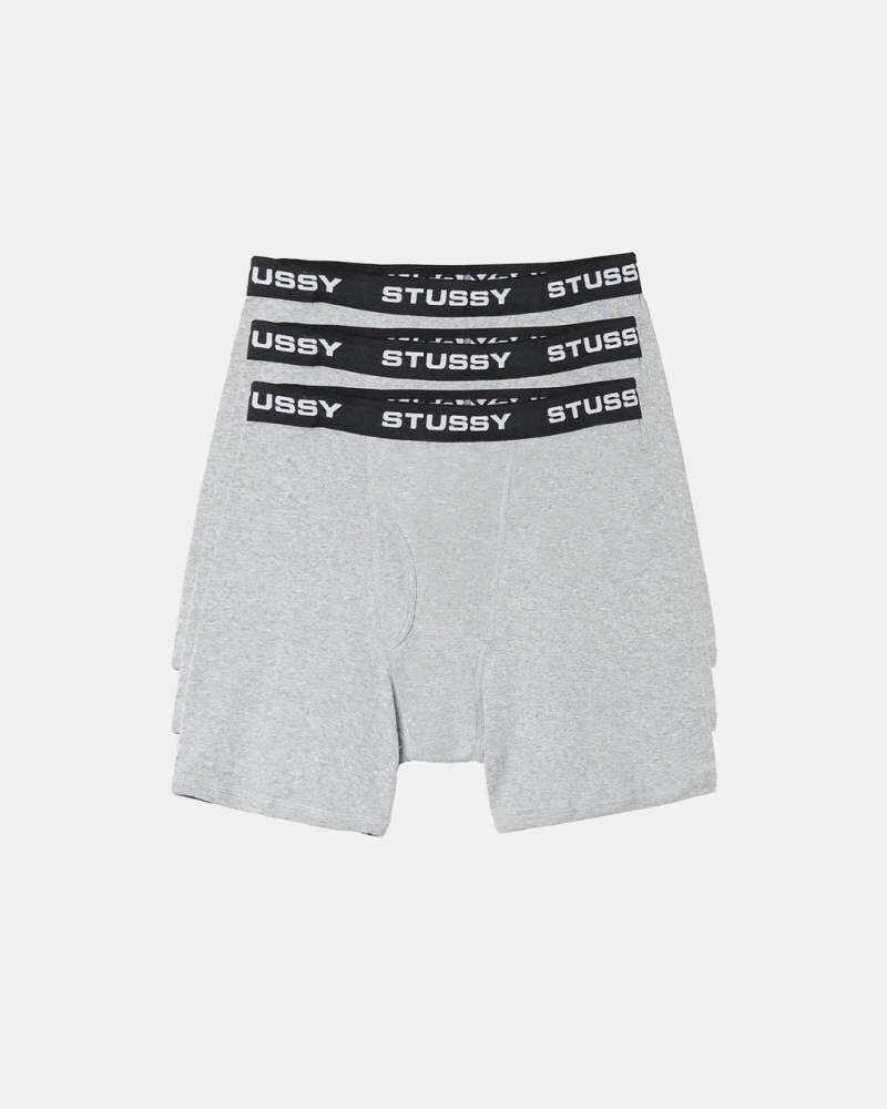 Stussy Stussy Boxer Briefs - Unisex Shorts Trunks Szürke | HUJBT94268