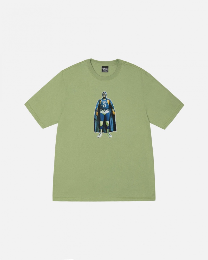 Stussy Stussy Lucha Tee - Unisex Shortsleeve Zöld | HUQCS53206