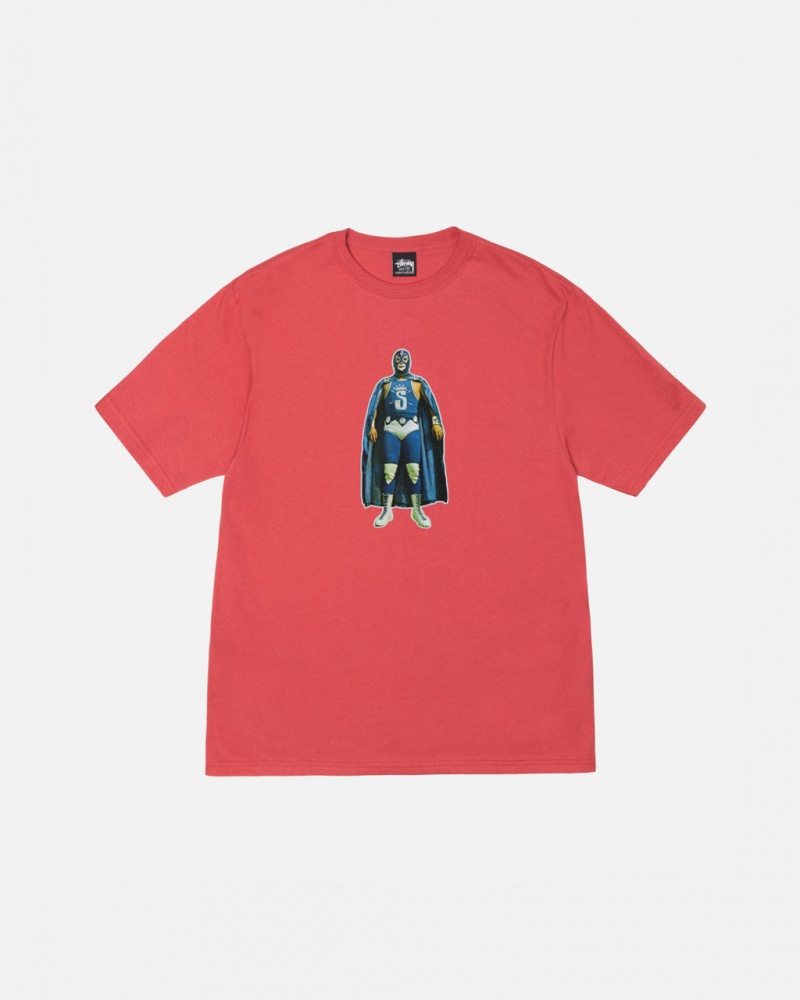 Stussy Stussy Lucha Tee - Unisex Shortsleeve Piros | UHUTG61791