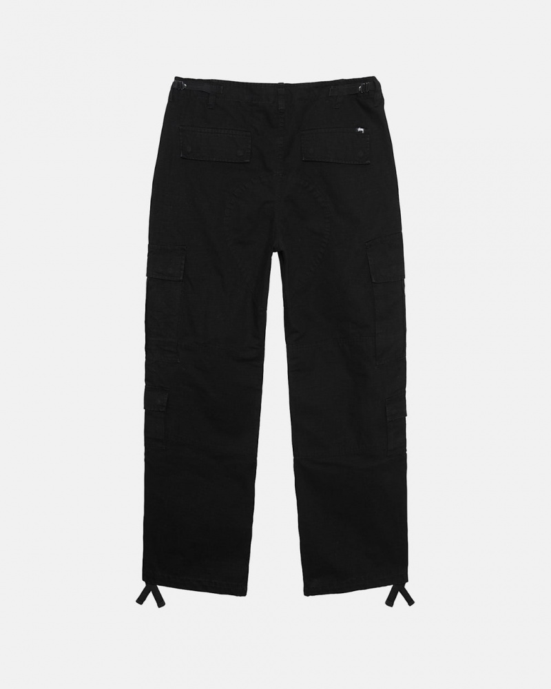 Stussy Surplus Cargo Ripstop - Unisex Jeans Pants Fekete | HUQAV63423