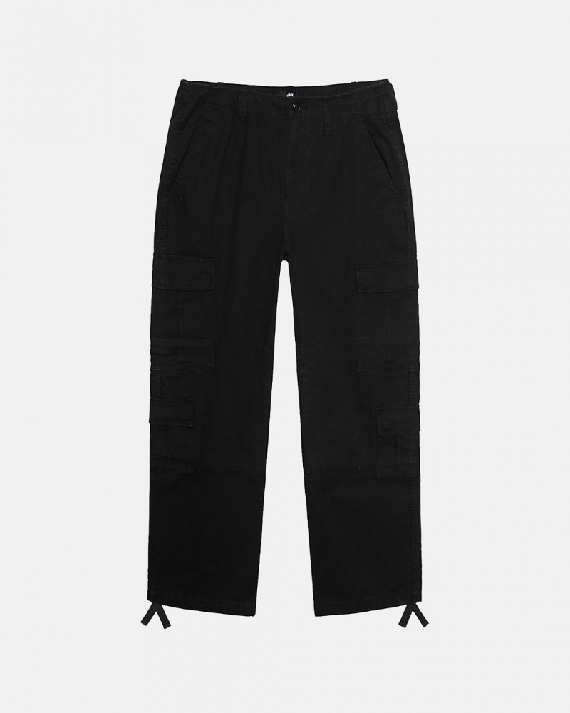 Stussy Surplus Cargo Ripstop - Unisex Jeans Pants Fekete | HUQAV63423