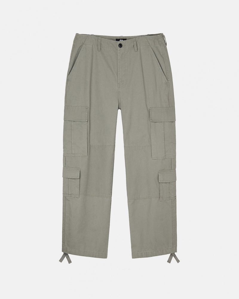 Stussy Surplus Cargo Ripstop - Unisex Jeans Pants Olivazöld | THUWZ27603