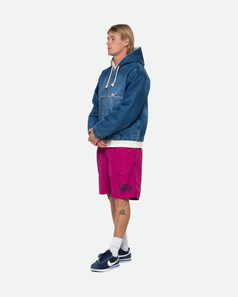 Stussy Vizi Rövid Big Basic - Unisex Shorts Trunks Rózsaszín | ZHUNQ21378