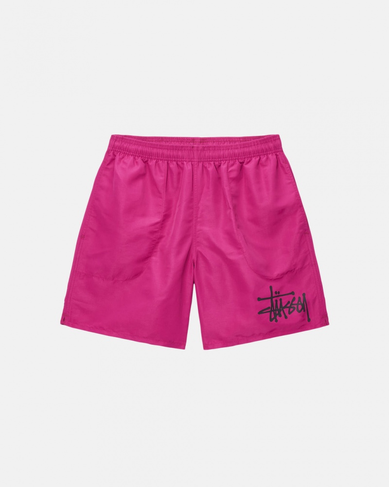 Stussy Vizi Rövid Big Basic - Unisex Shorts Trunks Rózsaszín | ZHUNQ21378