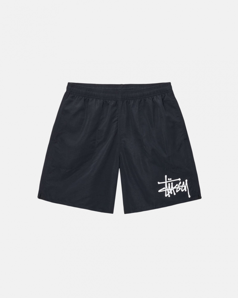 Stussy Vizi Rövid Big Basic - Unisex Shorts Trunks Fekete | HUEAH93945