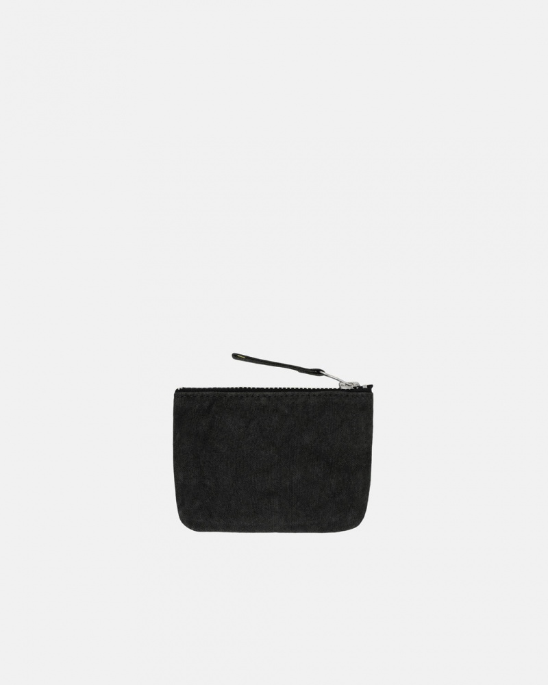 Stussy Vászon Coin Pouch - Unisex Bags Fekete | HUCVG59583