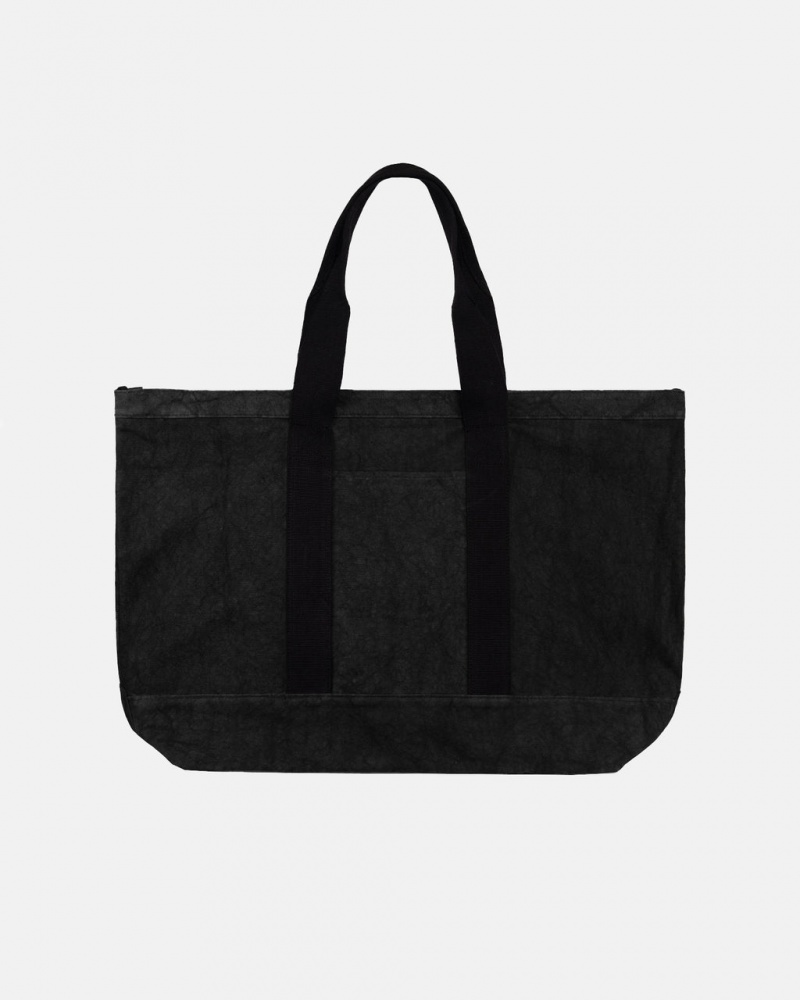 Stussy Vászon Extra Large Tote Bag - Unisex Bags Fekete | QHUWA78463