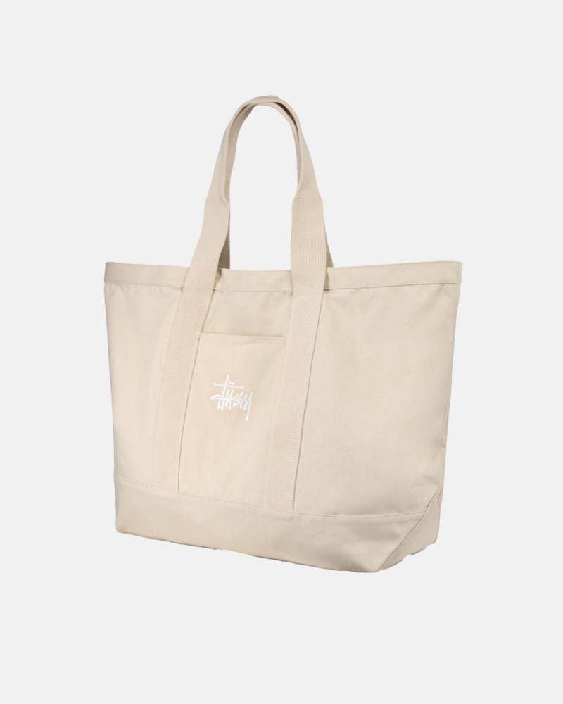 Stussy Vászon Extra Large Tote Bag - Unisex Bags Bézs | THUWZ14198