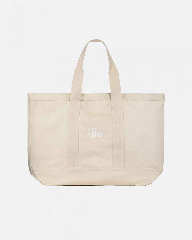 Stussy Vászon Extra Large Tote Bag - Unisex Bags Bézs | THUWZ14198