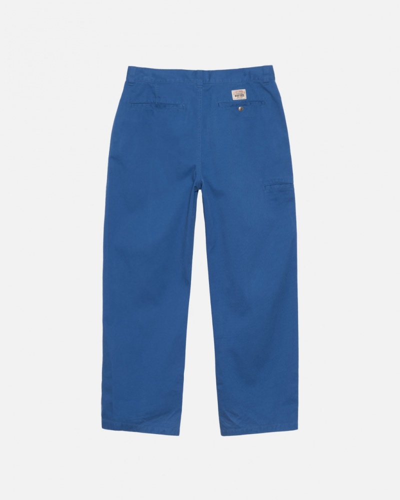 Stussy Workgear Trouser Twill - Unisex Jeans Pants Királykék | XHUBH55397