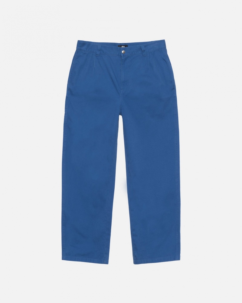 Stussy Workgear Trouser Twill - Unisex Jeans Pants Királykék | XHUBH55397