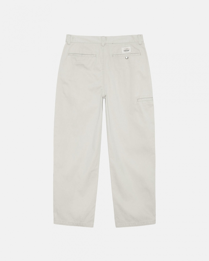 Stussy Workgear Trouser Twill - Unisex Pants Fehér | HUQAV59542