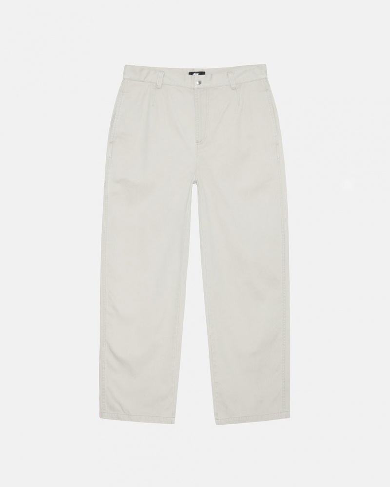 Stussy Workgear Trouser Twill - Unisex Pants Fehér | HUQAV59542