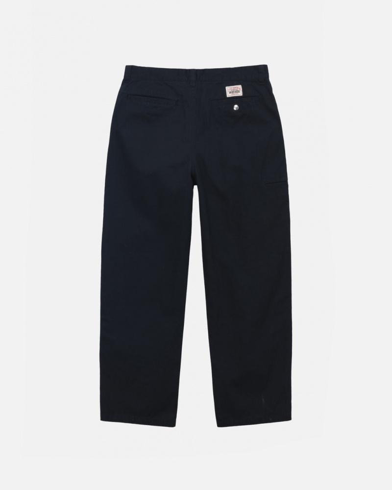 Stussy Workgear Trouser Twill - Unisex Pants Fekete | ZHUNQ57017