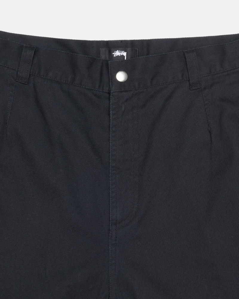 Stussy Workgear Trouser Twill - Unisex Pants Fekete | ZHUNQ57017