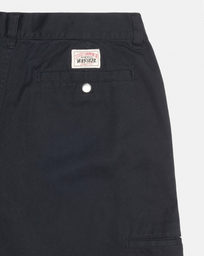 Stussy Workgear Trouser Twill - Unisex Pants Fekete | ZHUNQ57017