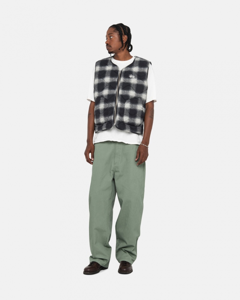 Stussy Workgear Trouser Twill - Unisex Pants Zöld | AHUWC93757